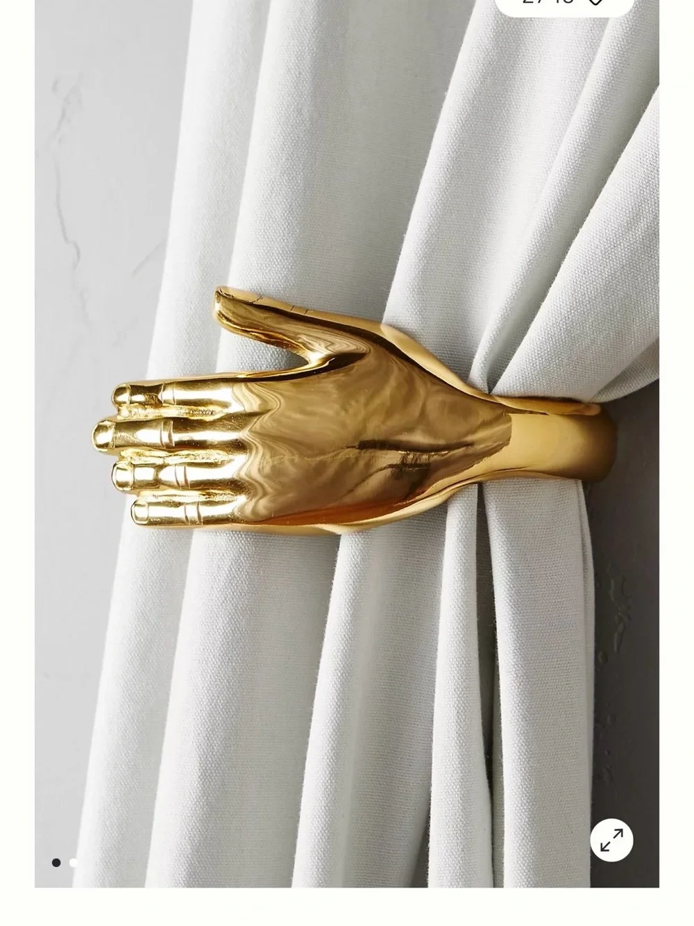 Anthropologie Gold Handheld Tieback